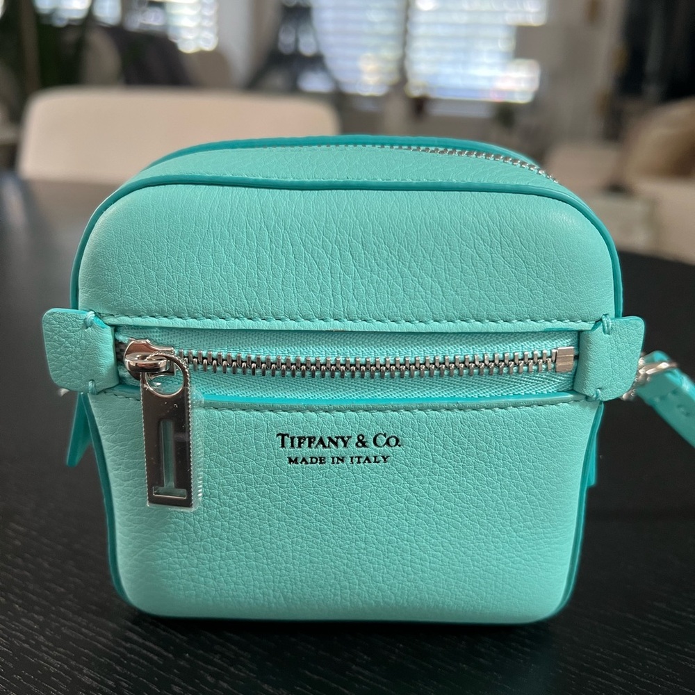 Tiffany & Co. Turquoise Leather Crossbody Bag
